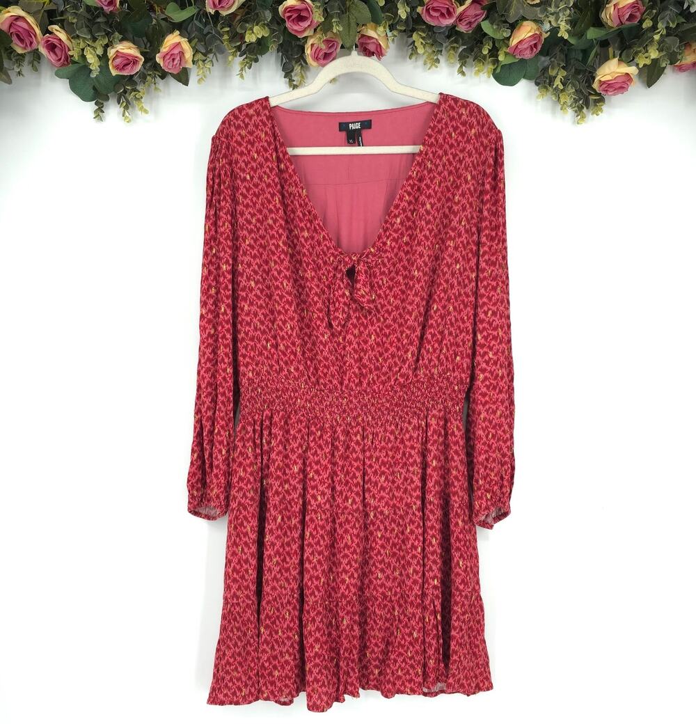 PAIGE Sandee Day to Night Mini Dress in Papaya Size XL